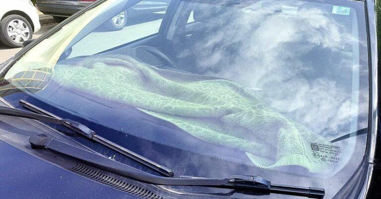 Pourquoi il faut mettre une serviette sur le pare-brise de la voiture