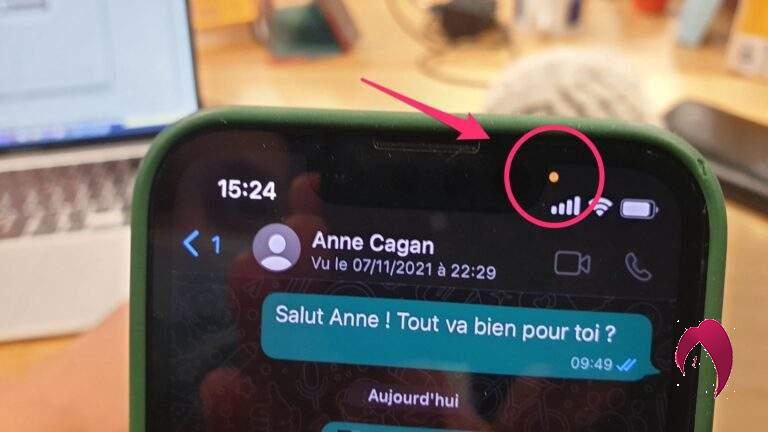 Pourquoi mon iPhone affiche-t-il ce point lumineux à l'écran