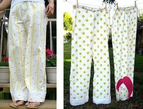 Transformer ses vieux draps de lit en pantalon de pyjama