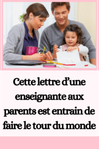 Lettre d’une enseignante