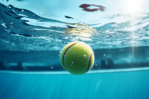 une balle de tennis dans votre piscine