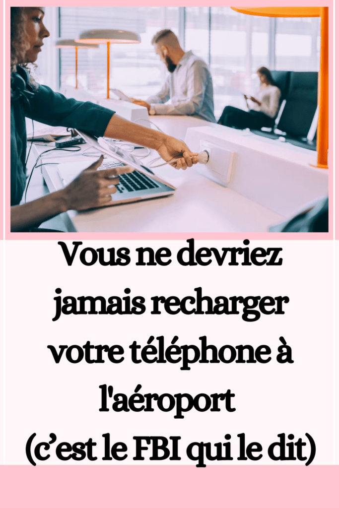 recharger un portable à l'aéroport