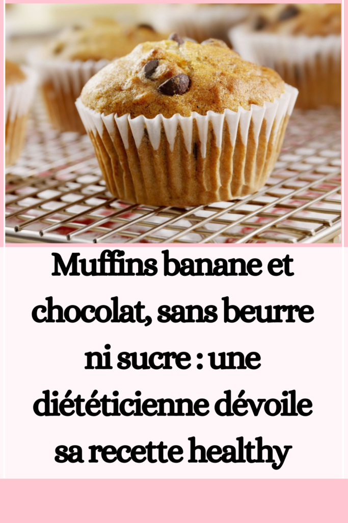 Muffins banane et chocolat, sans beurre ni sucre