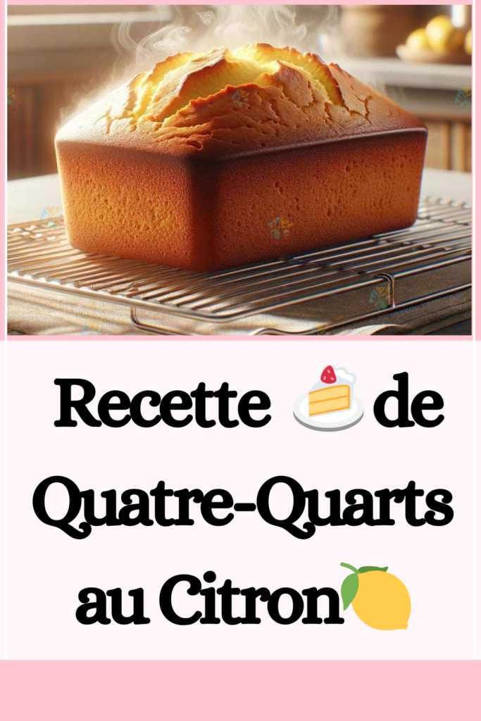 Recette 🍰 de Quatre-Quarts au Citron🍋