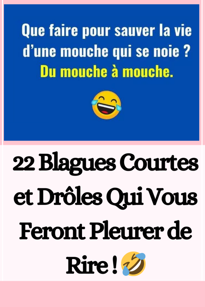 22 Blagues Courtes et Drôles Qui Vous Feront Pleurer de Rire