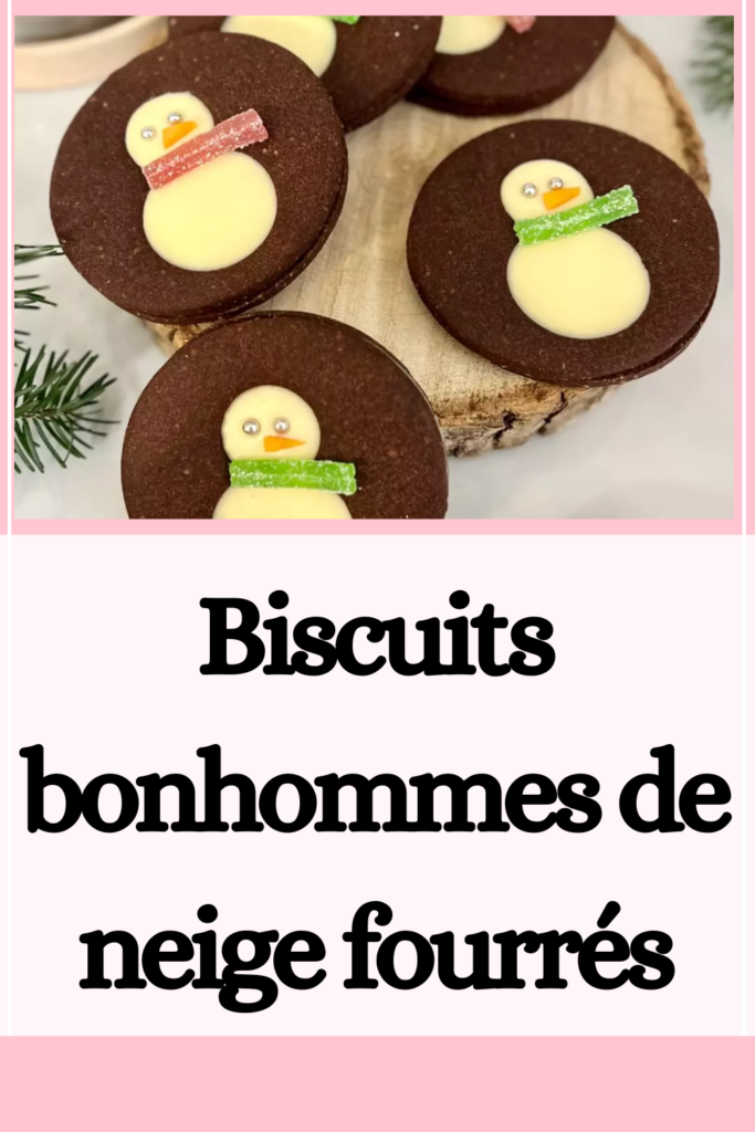 Biscuits bonhommes de neige fourrés