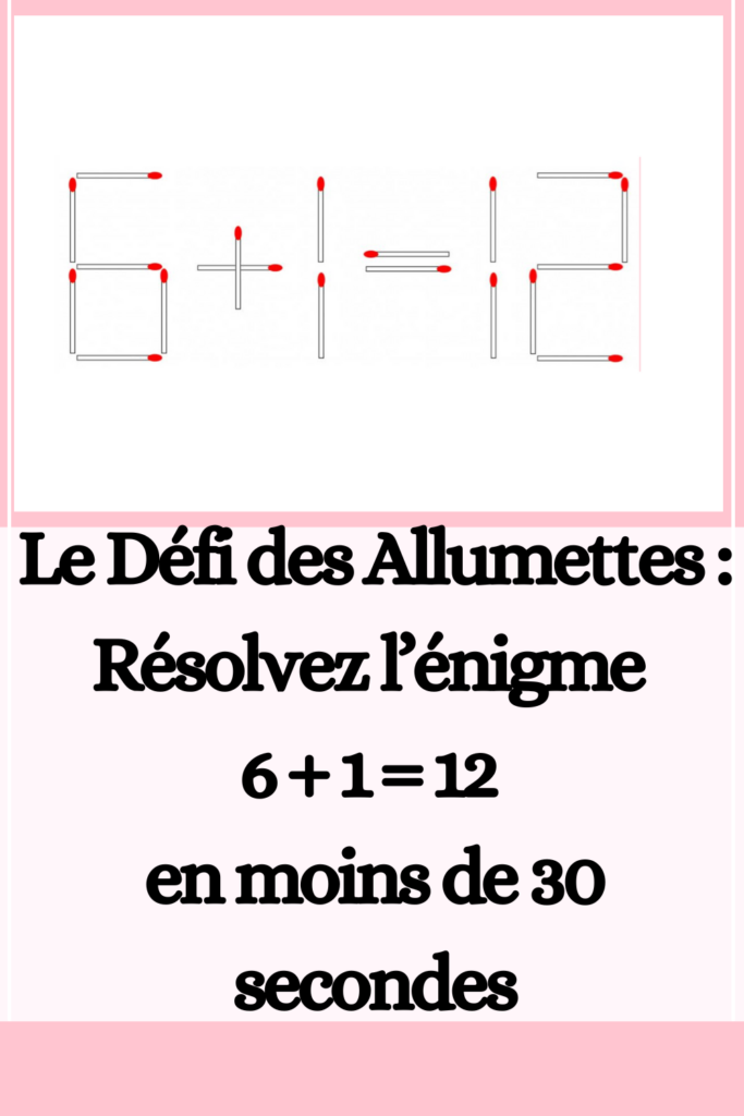 Le Défi des Allumettes