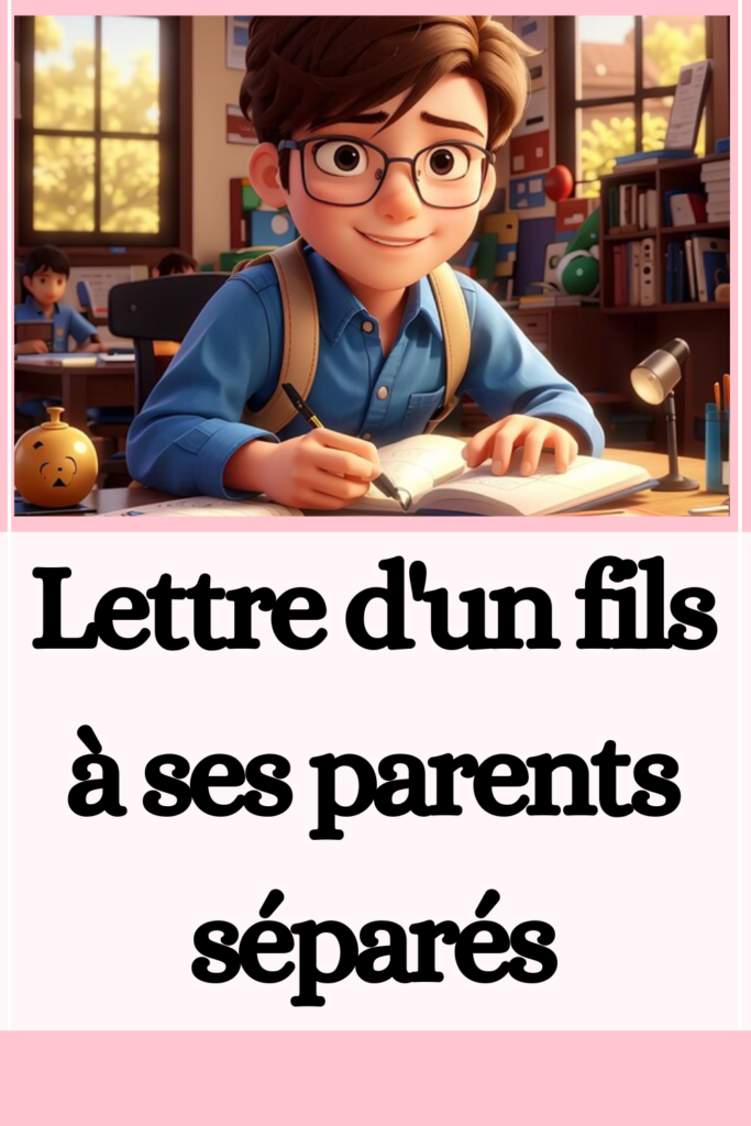 Lettre d'un fils à ses parents séparés