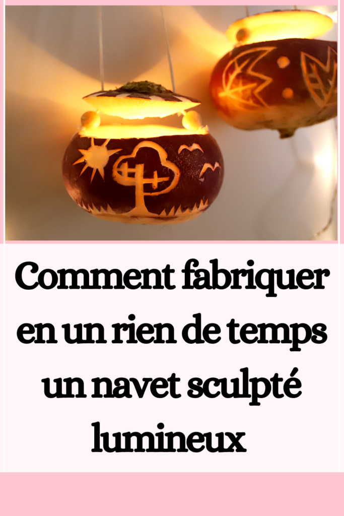 un navet sculpté lumineux