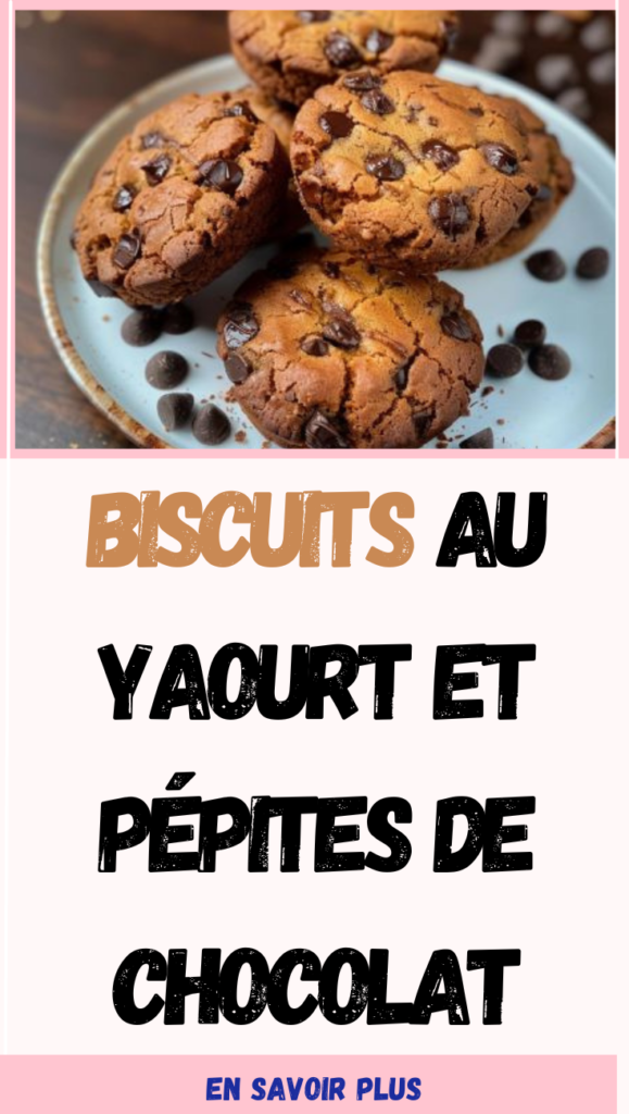 Biscuits au Yaourt et Pépites de Chocolat