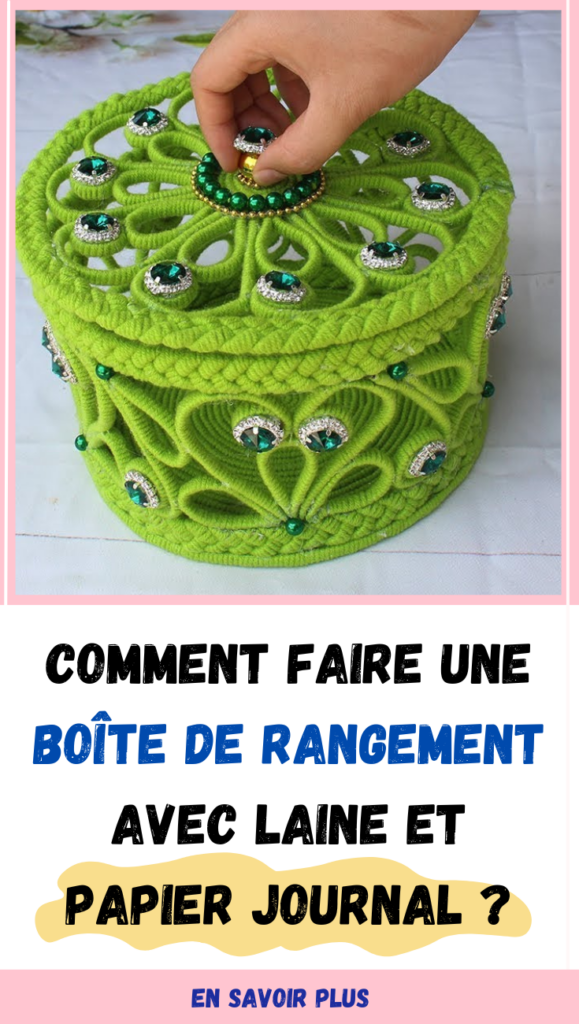 Comment faire une boîte de rangement avec laine et papier journal 