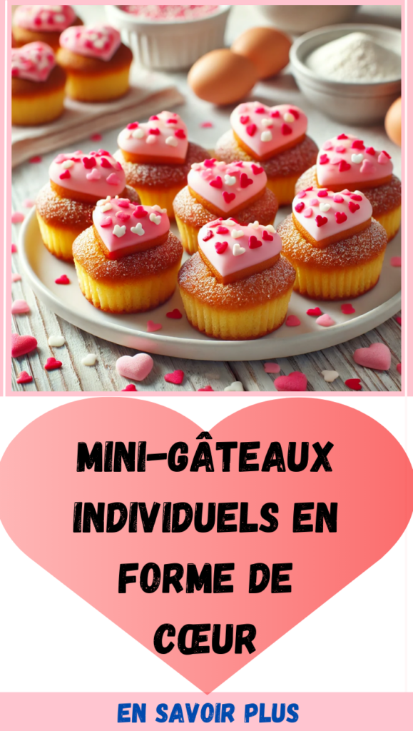 Mini-gâteaux individuels en forme de cœur