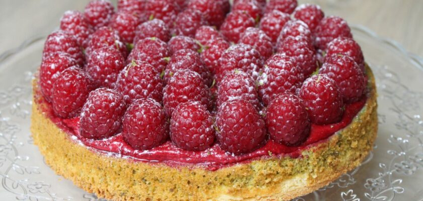 Tarte Pistaches-Framboises