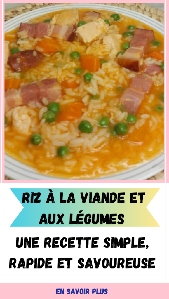 Riz à la viande et aux légumes 