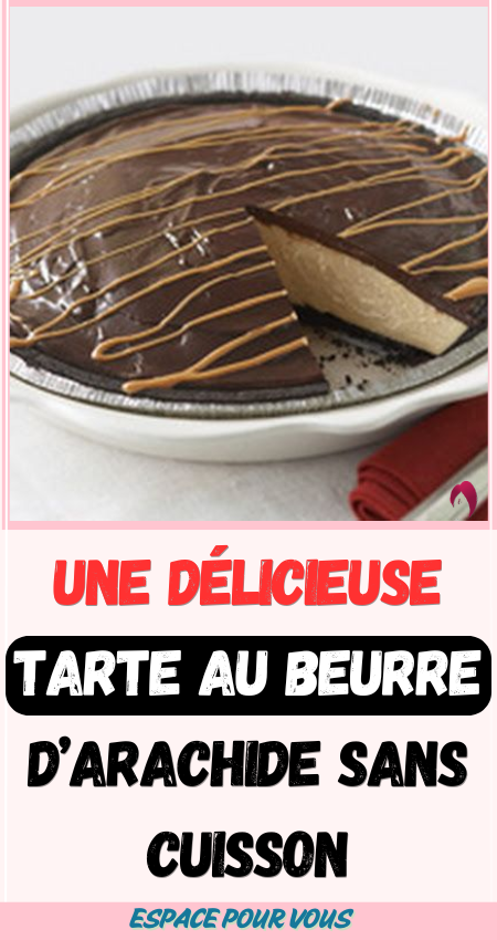 🍰 Découvrez cette tarte au beurre d'arachide sans cuisson ultra gourmande !