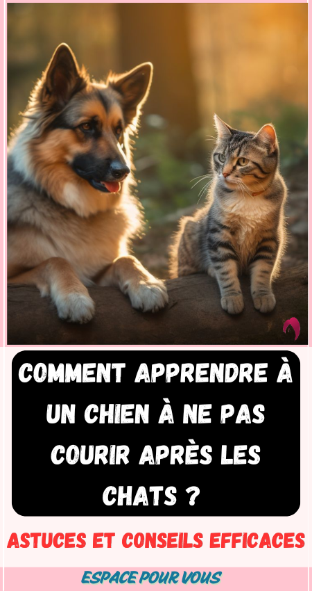 apprendre à un chien à ne pas pourchasser les chats